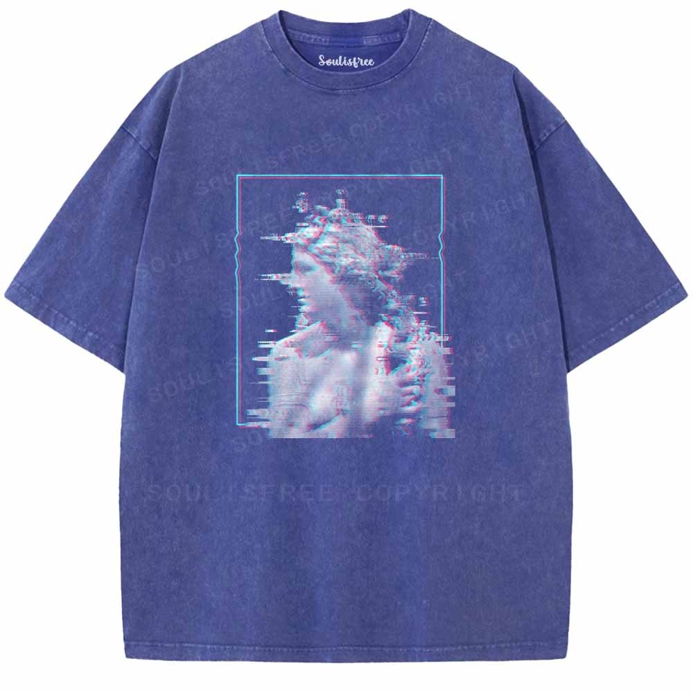 Soulisfree Cyber Classical Statue Washed Tee