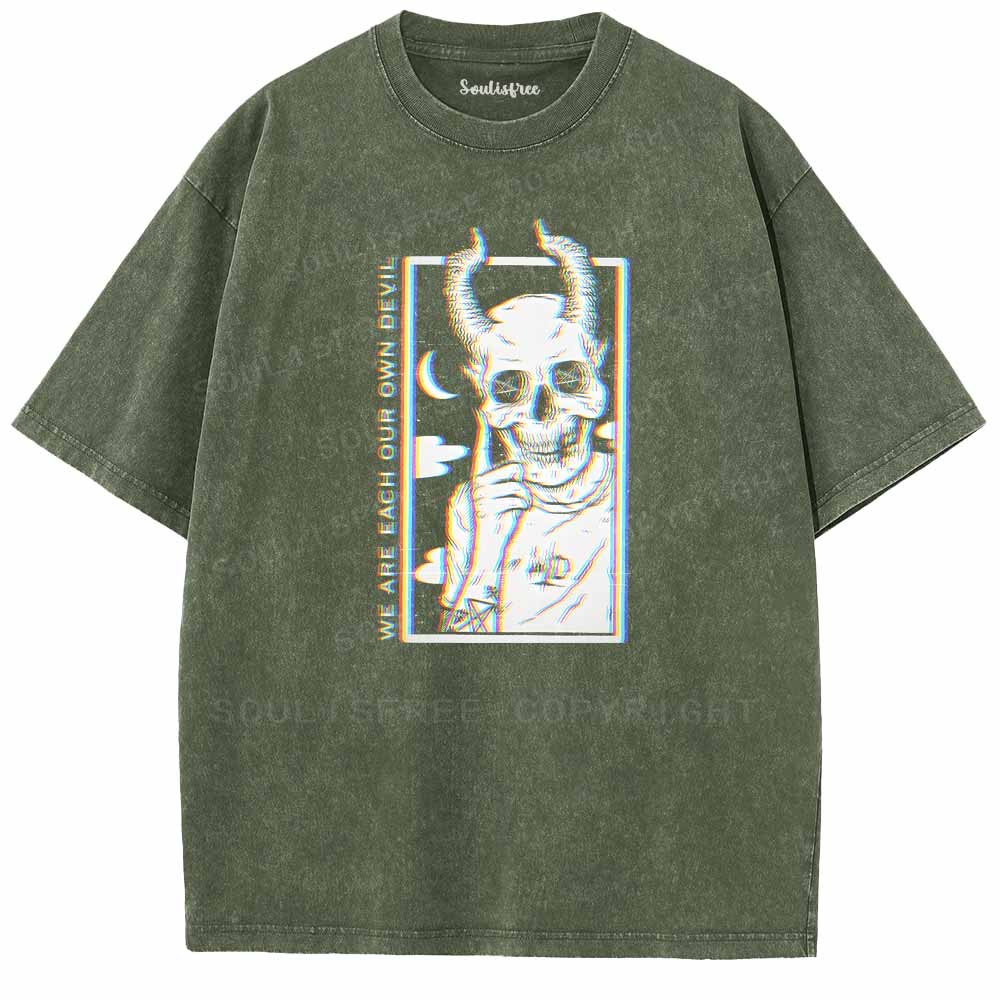Soulisfree We Are Each Our Own Devil Washed Tee