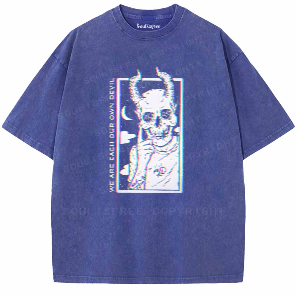 Soulisfree We Are Each Our Own Devil Washed Tee