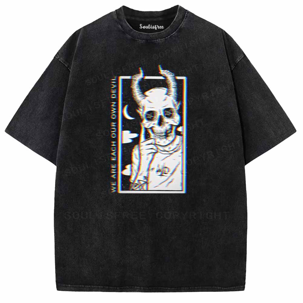 Soulisfree We Are Each Our Own Devil Washed Tee