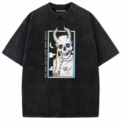 Soulisfree We Are Each Our Own Devil Washed Tee