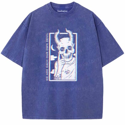 Soulisfree We Are Each Our Own Devil Washed Tee