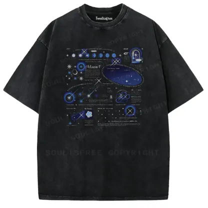 Lunar Cosmic Atlas Washed T-shirt