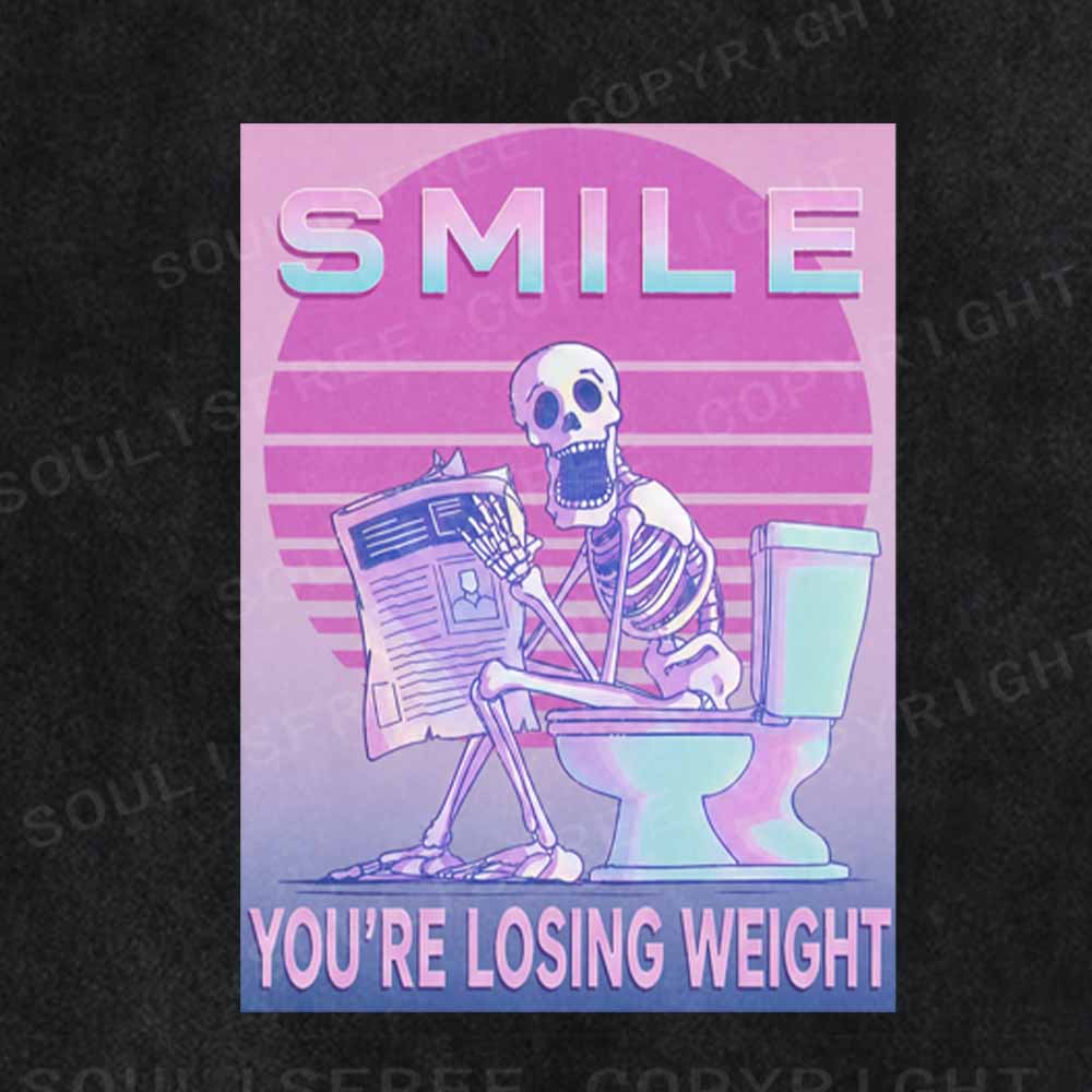 Soulisfree SMILE YOU'RE LOSING WEIGHT Washed Tee