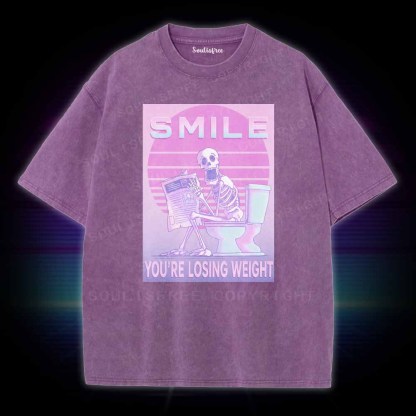 Soulisfree SMILE YOU'RE LOSING WEIGHT Washed Tee