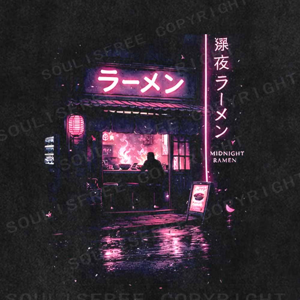 Soulisfree Neon Lights For Lonely Nights Washed Tee