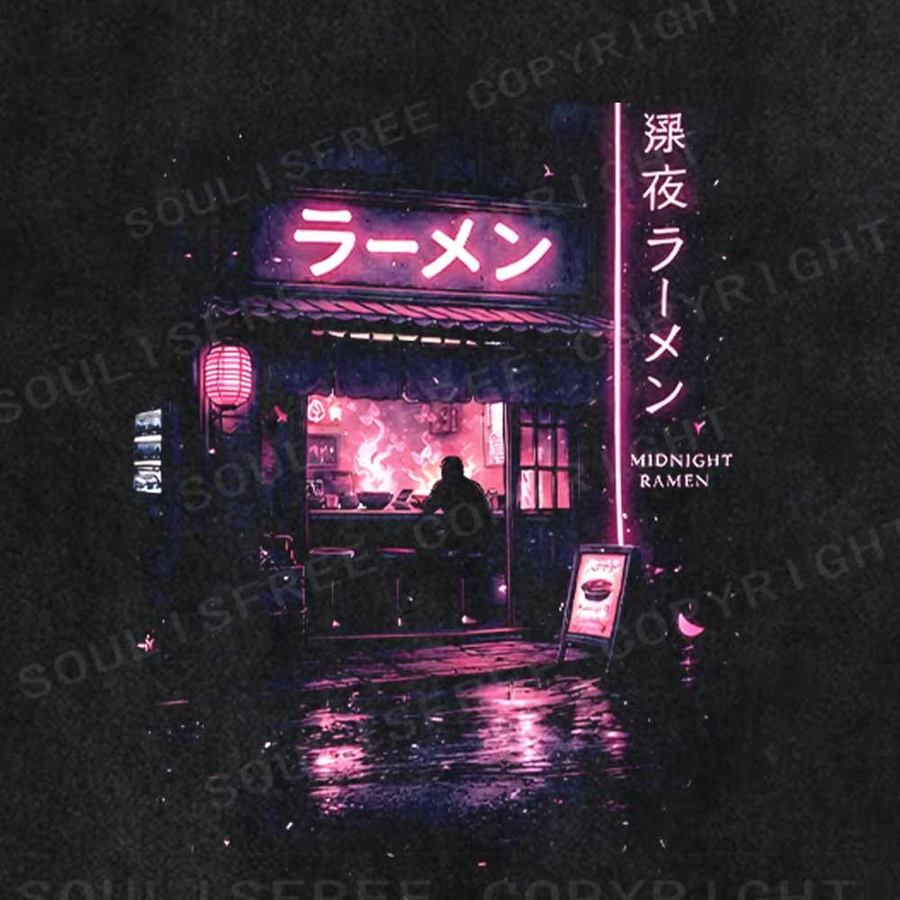 Soulisfree Neon Lights For Lonely Nights Washed Tee