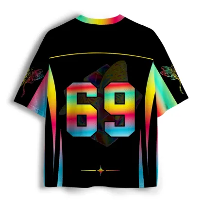 Soulisfree Rainbow Cube Butterfly Mesh Jersey
