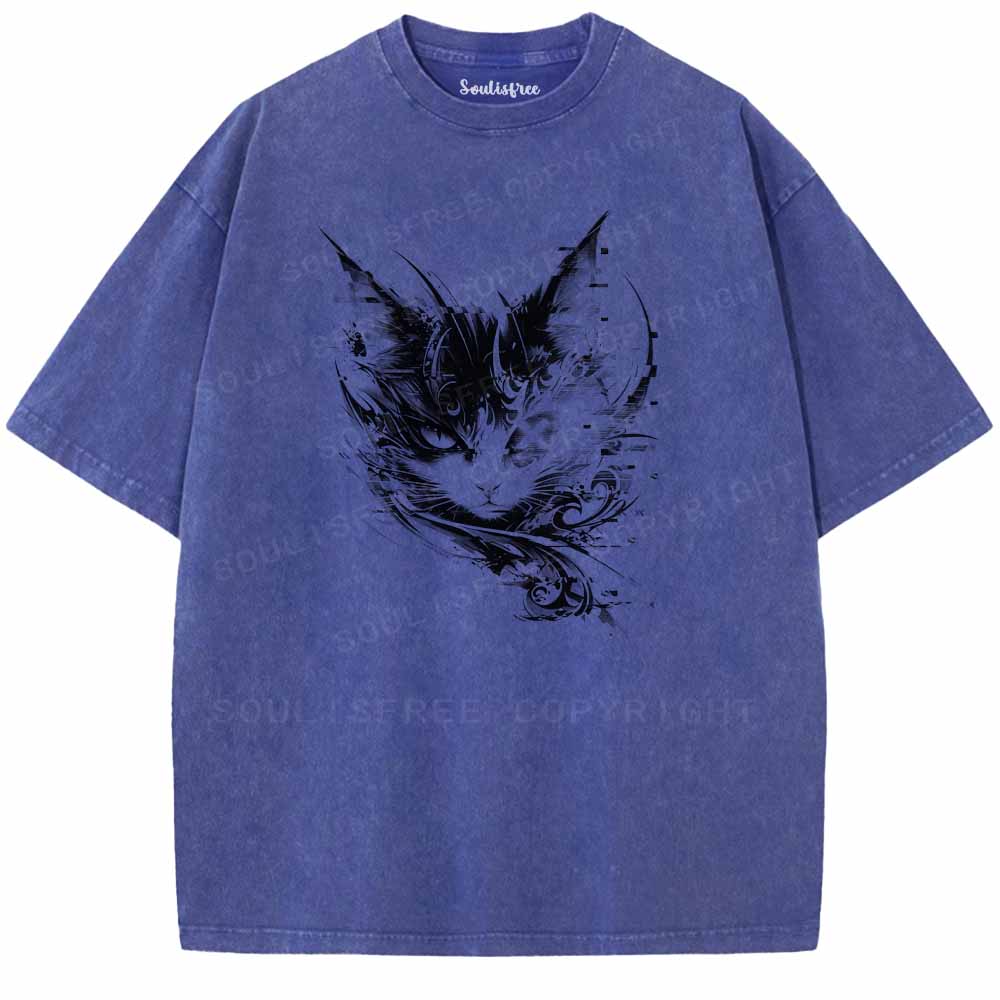 Soulisfree Error 404 INK CAT Washed Tee