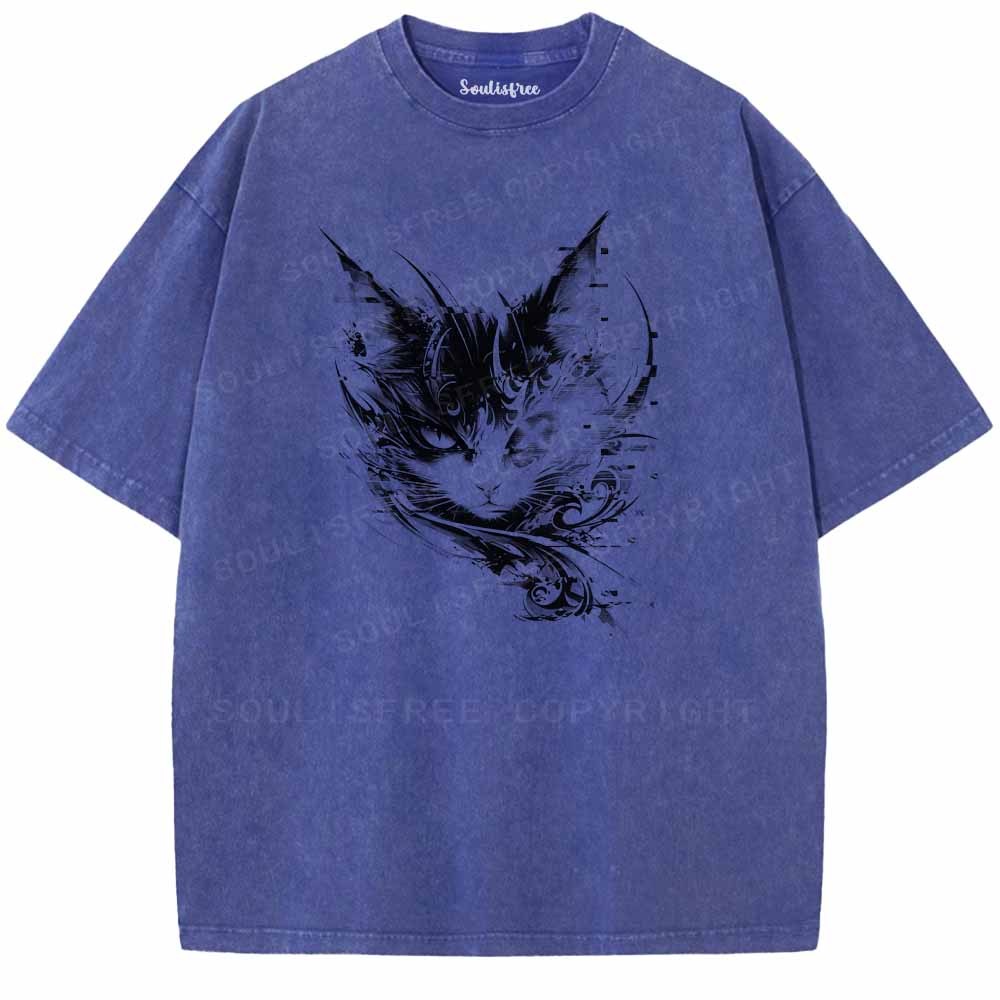 Soulisfree Error 404 INK CAT Washed Tee