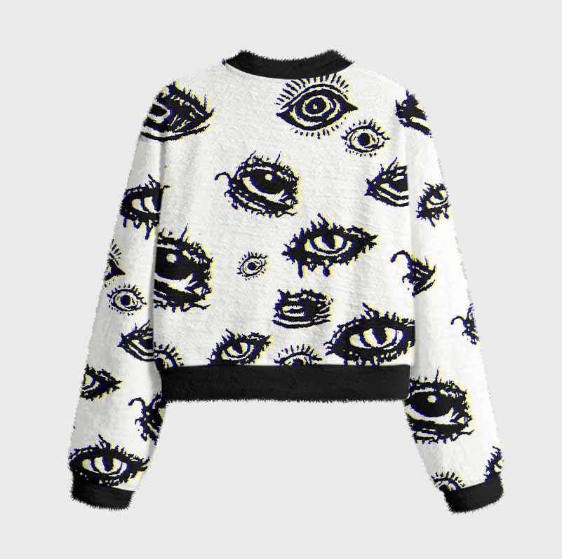 Soulisfree AWAKEN YOUR VISION  Women's Fuzzy Crewneck Sweater