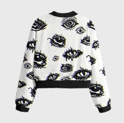 Soulisfree AWAKEN YOUR VISION  Women's Fuzzy Crewneck Sweater