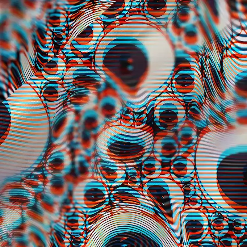 Soulisfree Trippy Optical Vortex  Satin Mini Dress