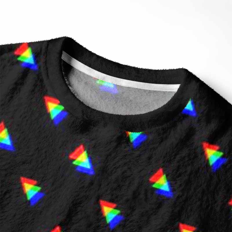 Soulisfree Signal Shift Fuzzy Crewneck Sweater