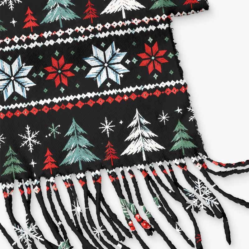 Soulisfree The Beauty Of Imperfect Holidays Christmas Fuzzy Fringed Scarf