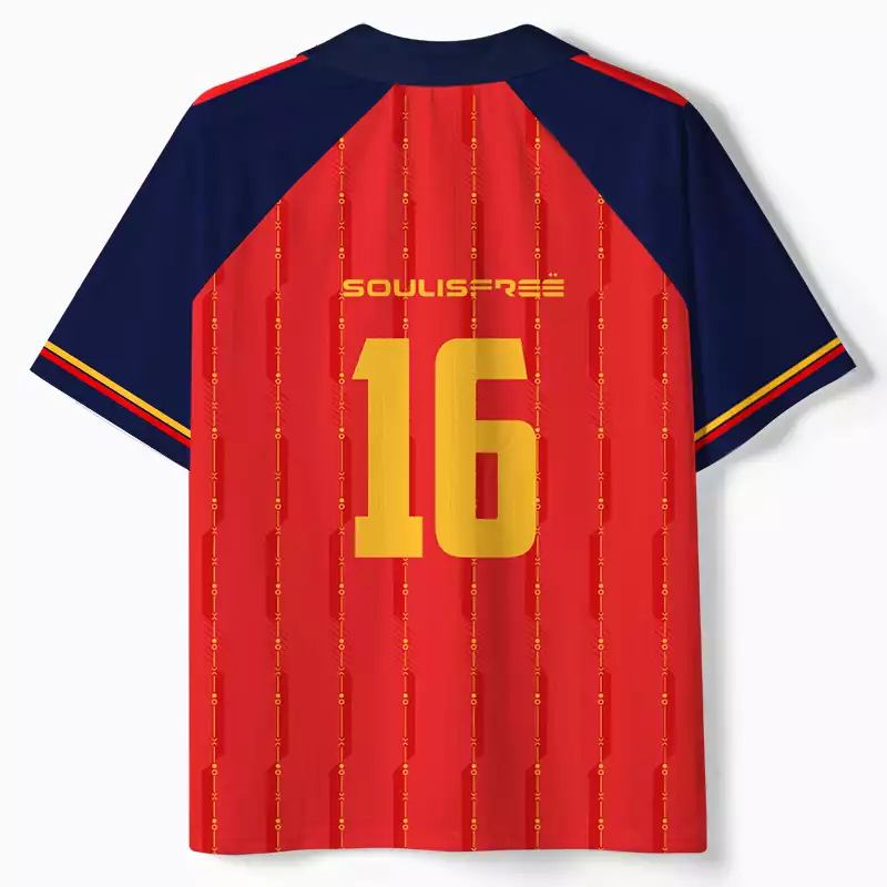 Soulisfree Crimson Force  Collar Polo Jersey