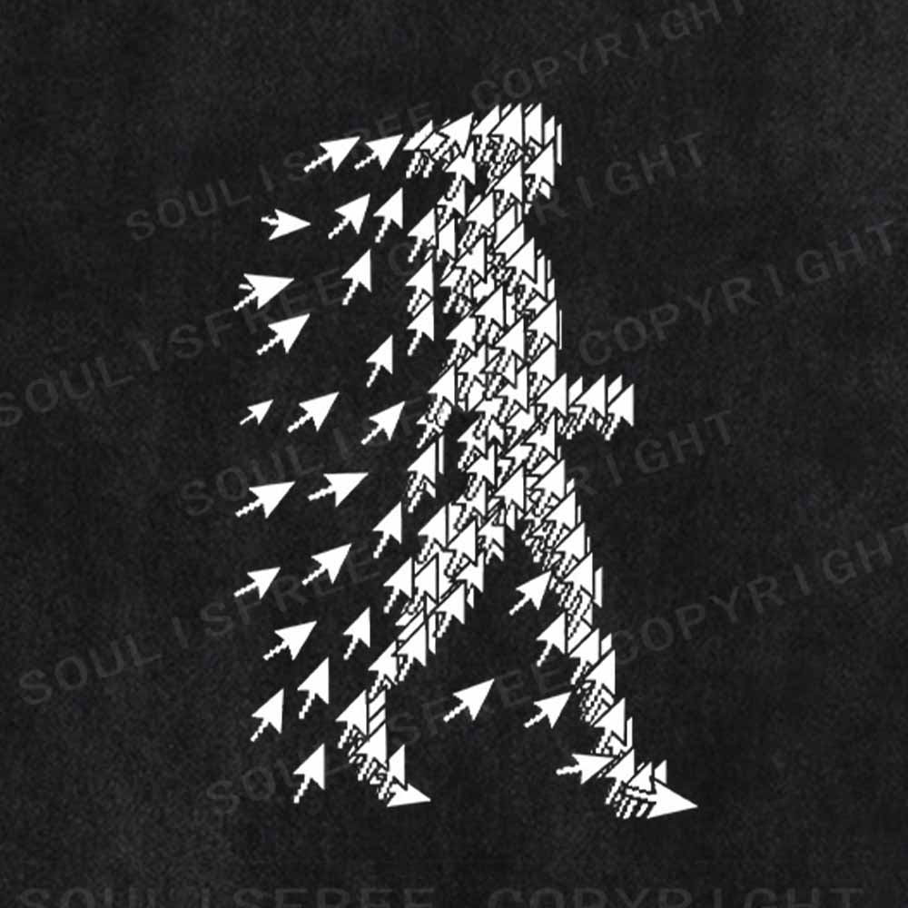 Soulisfree  The Cursor Traveler Washed Tee