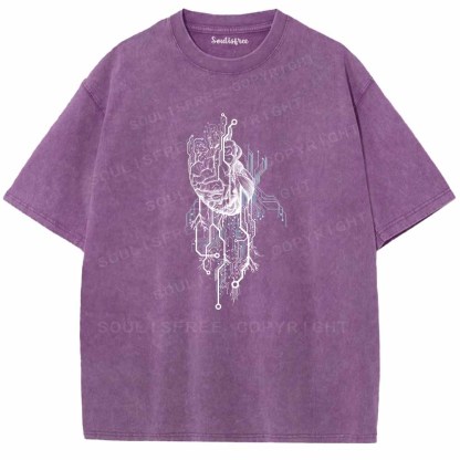 Soulisfree CIRCUITRY OF MIND AND HEART Washed Tee