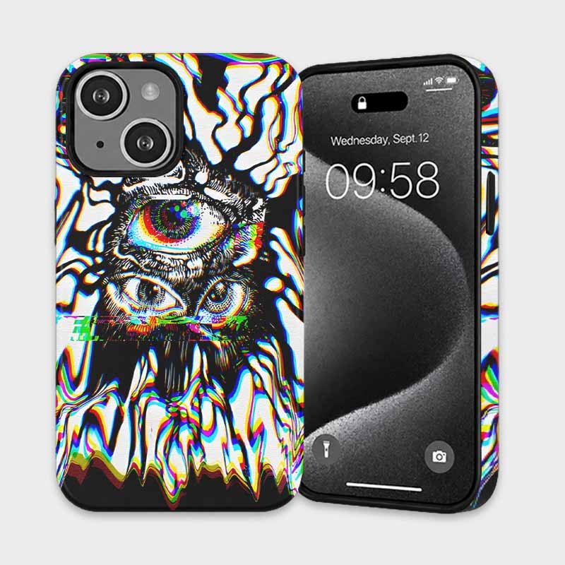 Soulisfree Chromatic Glitch Multi-Eye Matte Phone Case
