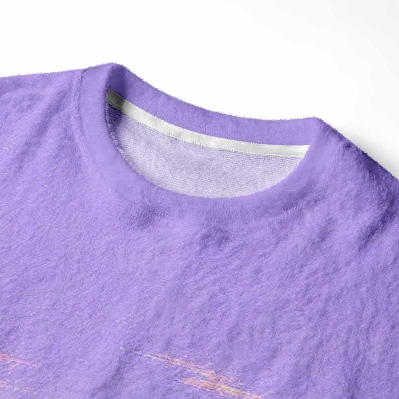 Soulisfree Fat Cat Vs Shark Fuzzy Crewneck Sweater