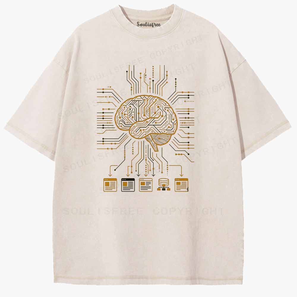 Soulisfree  Code Of The Mind Washed Tee