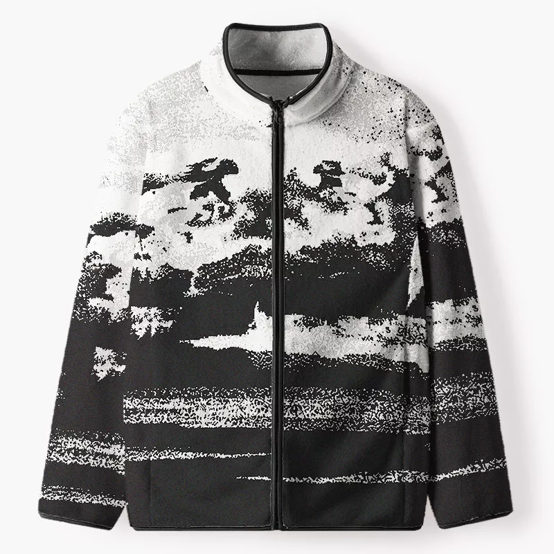 Soulisfree  The Shape Of Silence Flannel Zip-Up Jacket