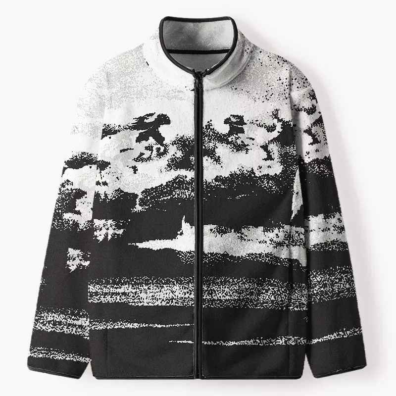 Soulisfree The Shape Of Silence Flannel Zip-Up Jacket