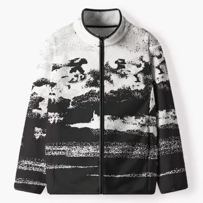 Soulisfree  The Shape Of Silence Flannel Zip-Up Jacket