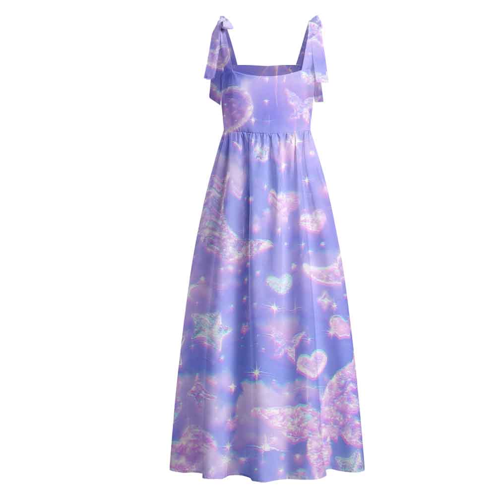 Soulisfree Cosmic Love Maxi Dress – Bow Strap