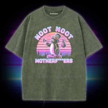 Soulisfree Noot Noot Pingu Washed Tee