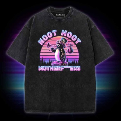 Soulisfree Noot Noot Pingu Washed Tee