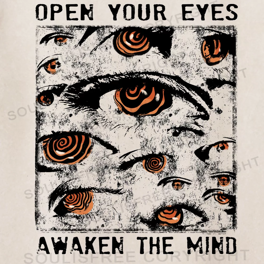 OPEN YOUR EYES, AWAKEN THE MIND Washed T-shirt