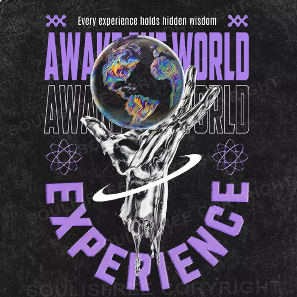 Wake Up the Cosmos Washed Space T-shirt