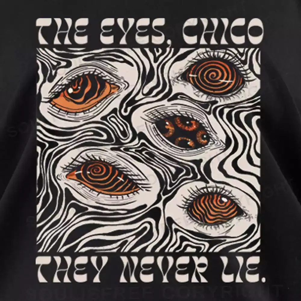 The Eyes Chico . They Never Lie Off Shoulder Top