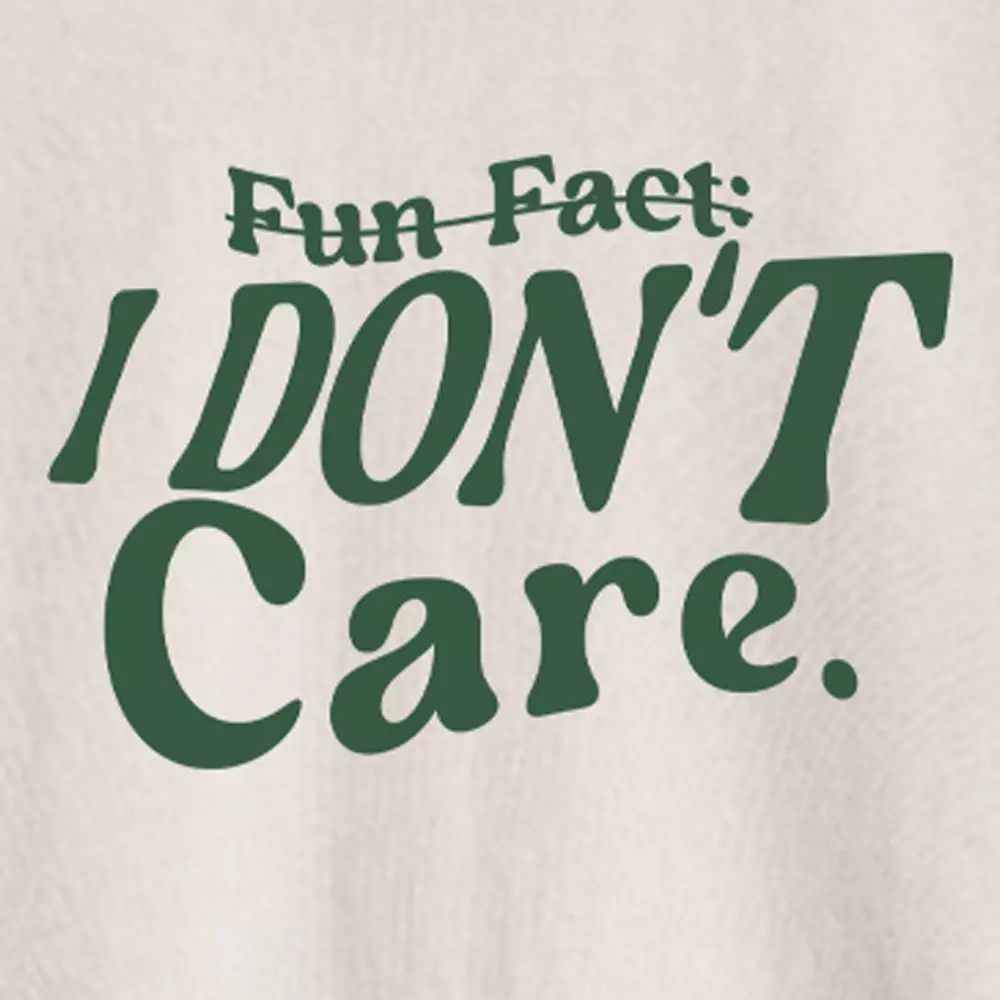 FUN FACT: I don’t care  Washed Crop T-shirt