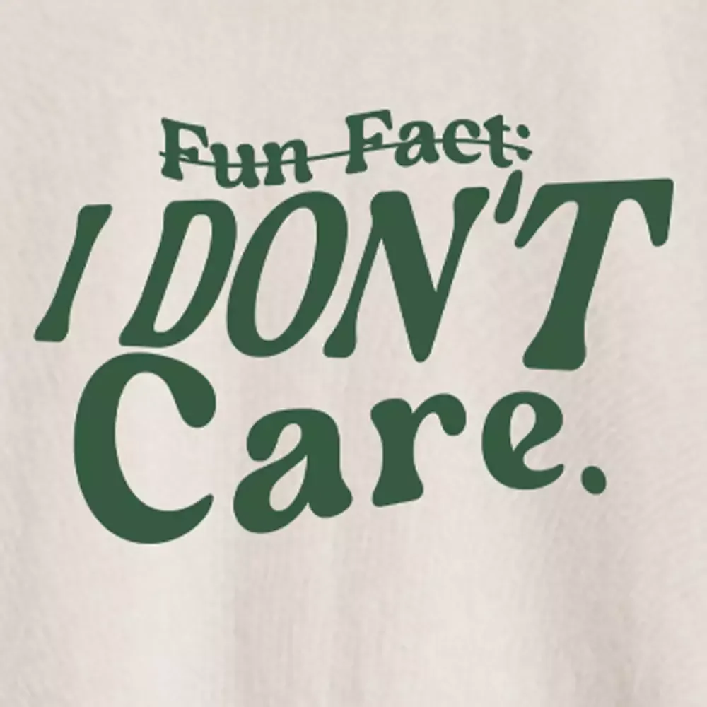 FUN FACT: I don’t care  Washed Crop T-shirt