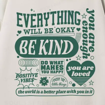 EVERYTHING WILL BE OKAY Fleece Hoodie Set