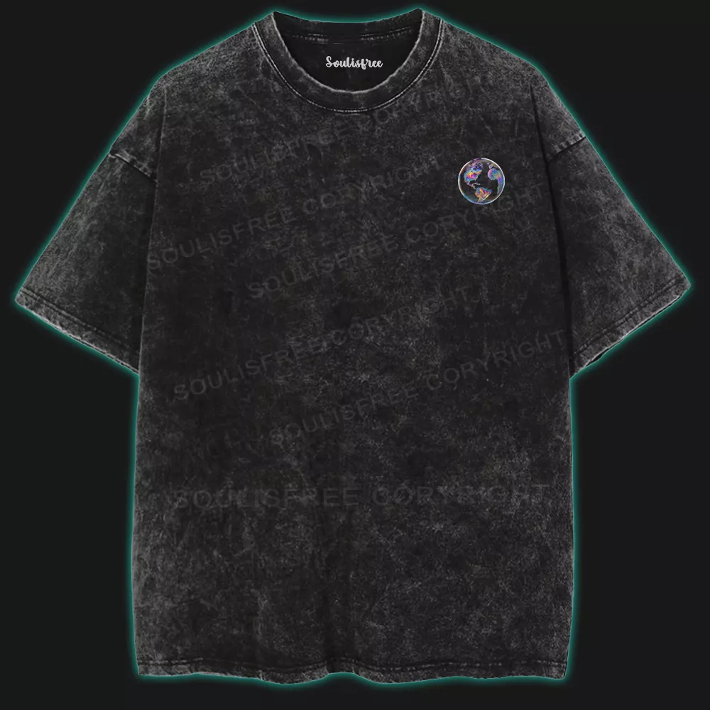 Wake Up the Cosmos Washed Space T-shirt