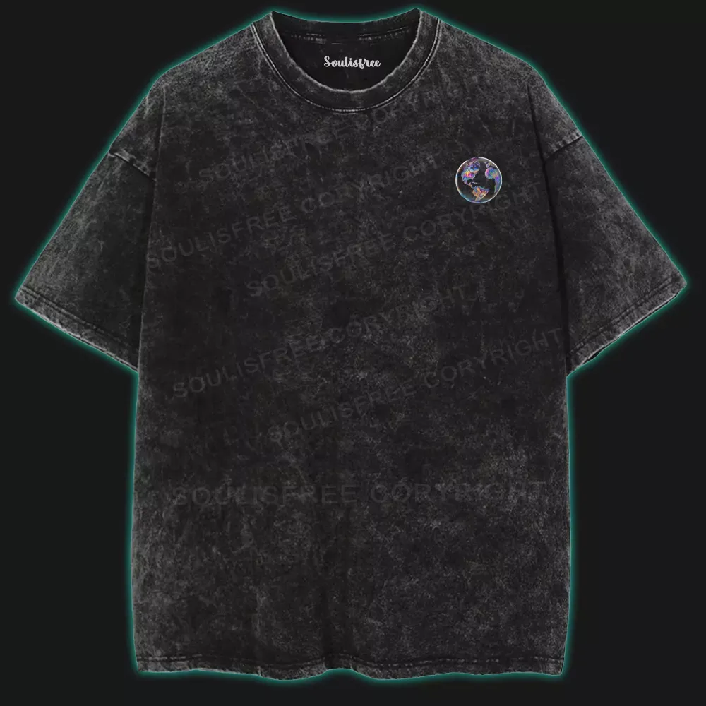 Wake Up the Cosmos Washed Space T-shirt