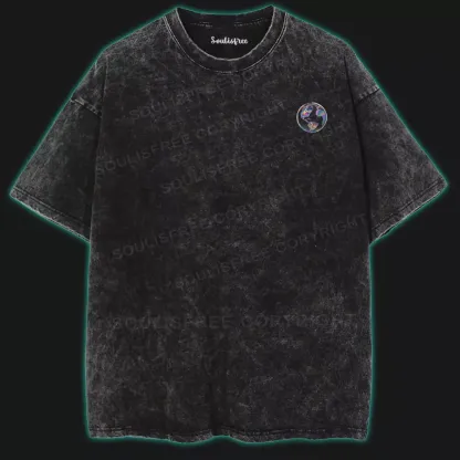 Wake Up the Cosmos Washed Space T-shirt