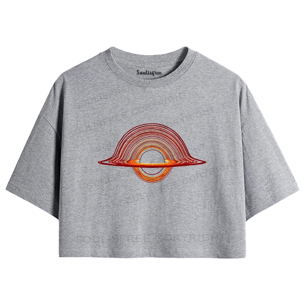 Planet Aperture Washed Space T-shirts Crop Top