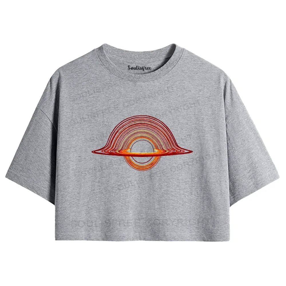 Planet Aperture Washed Space T-shirts Crop Top