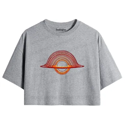 Planet Aperture Washed Space T-shirts Crop Top