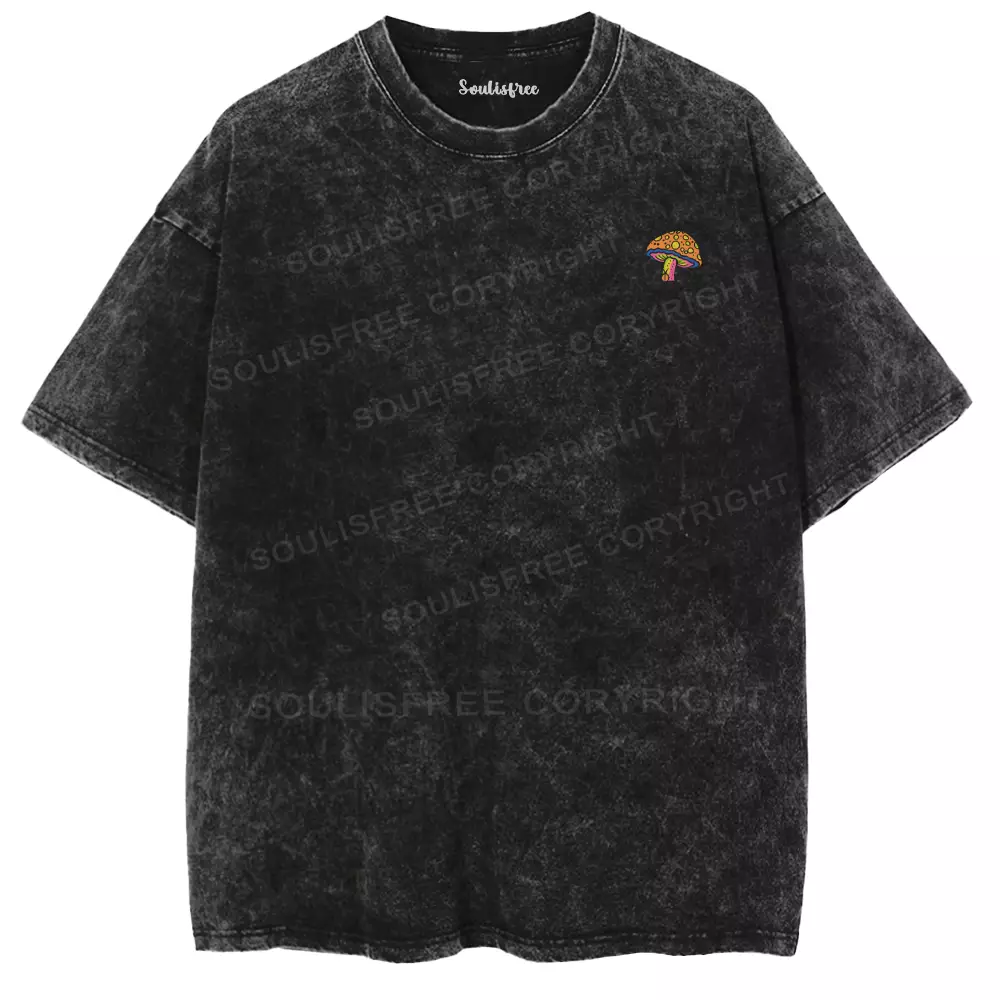 Psychedelic Mushrooms Washed T-shirt