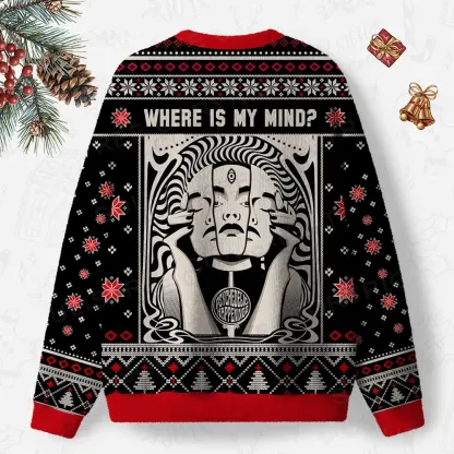 Where Is My Brain Ugly Christmas Knit Sweatshirt