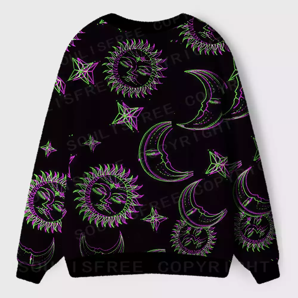 Neon Moon Magic Ugly Cardigan Sweaters