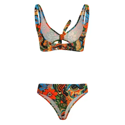Soulisfree Floral Mirage Glitch Bow Bikini