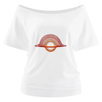 Planet Aperture Off Shoulder Top