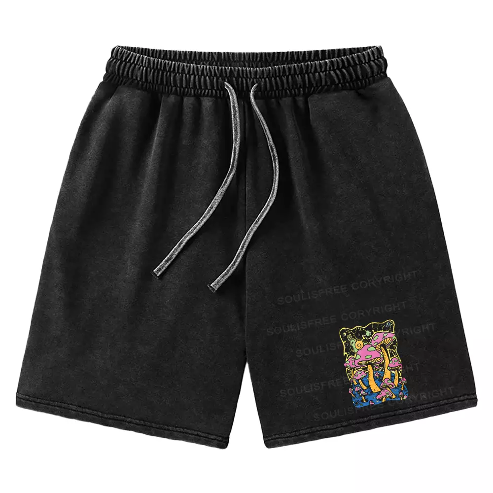 Mushroom World Washed Shorts