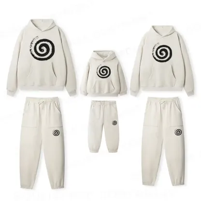 The Cycle Of Life Family Matching Fleece Hoodie Set